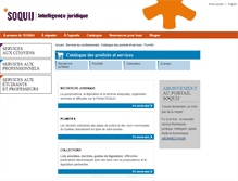 Tablet Screenshot of catalogue.soquij.qc.ca
